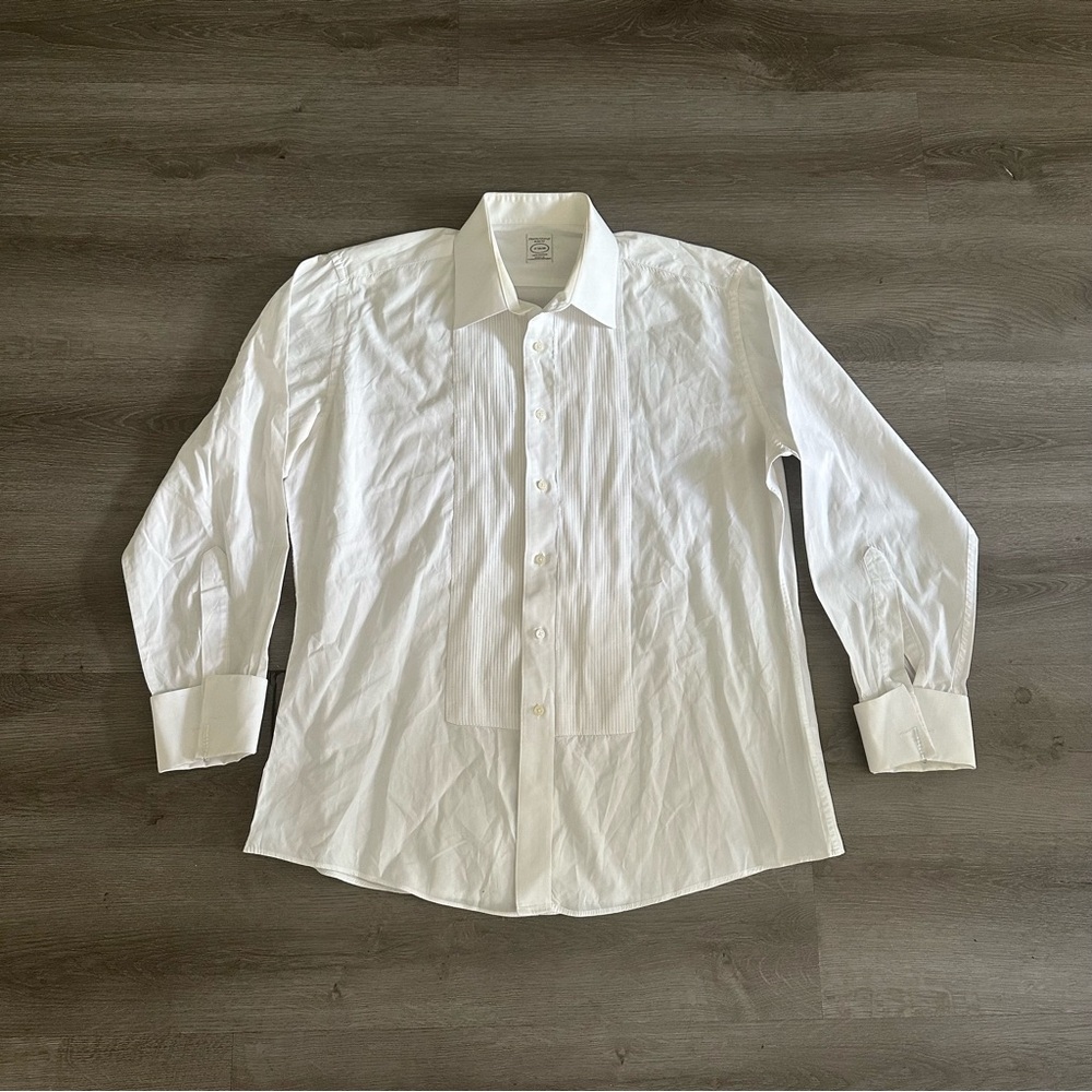 Men’s Pronto Uomo Collar Tuxedo Shirt Fitted Slim Fit Size 17 34/35
